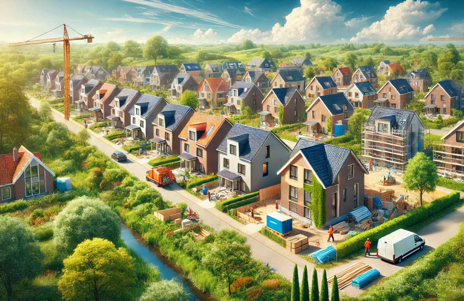 illustratie Nederlandse wijk