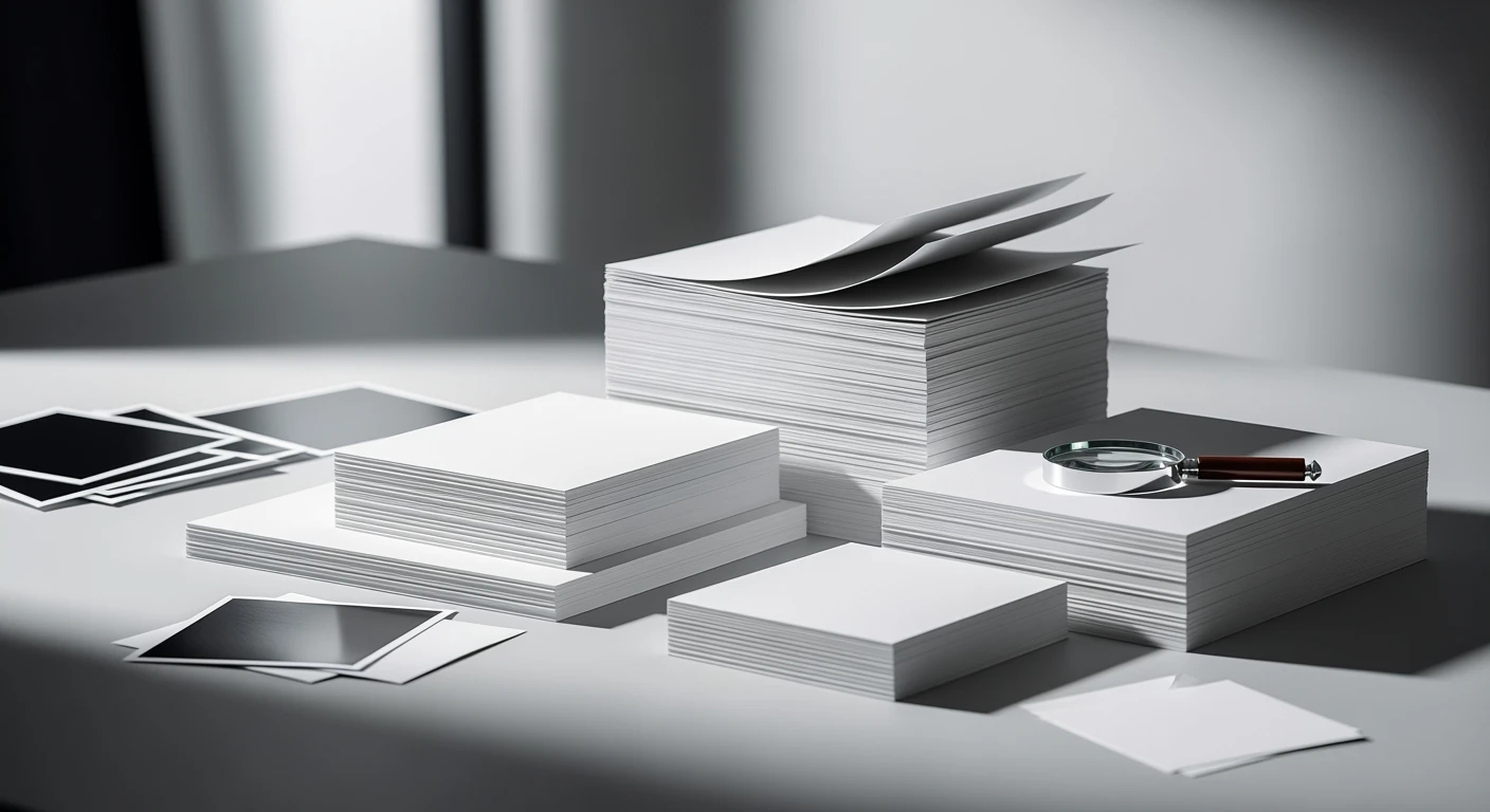 Beste fotopapier: diverse formaten en texturen, van glanzend tot mat, in een professionele setting.
