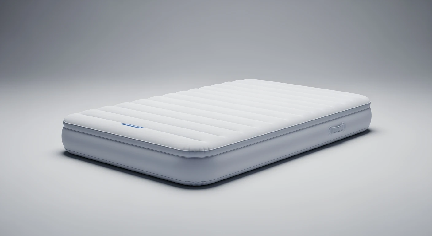 LifeGoods luchtbed: Witte luchtbed deal, perfect opgeblazen en klaar voor gebruik.